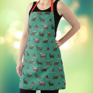 Christmas Dachshund Dog Apron