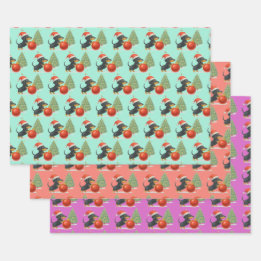 Christmas Dachshund Dog Wrapping Sheet Set