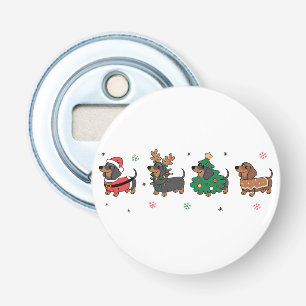 Christmas Dachshund Dogs Cute Holiday Sausage Dog Bottle Opener