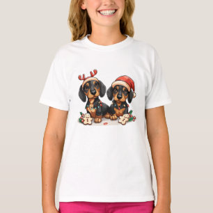 Christmas Dachshund Dogs T-Shirt