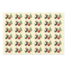 Christmas Dachshund Gift Wrap Set of 3