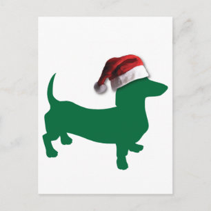 Christmas Dachshund Holiday Postcard