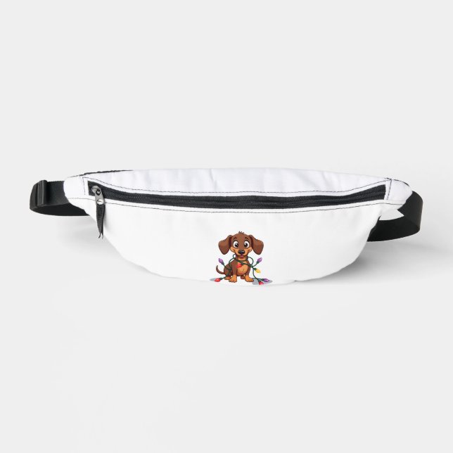 Christmas Dachshund Lights (2) Bum Bags (Front)