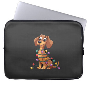 Christmas Dachshund Lights (2) Laptop Sleeve