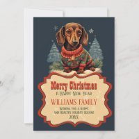 Christmas Dachshund Painting