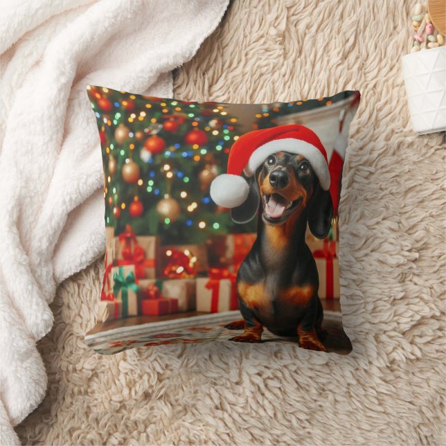 christmas dachshund pillow (Blanket)