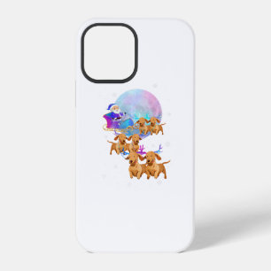 Christmas Dachshund Reindeer Santa Dog Mum iPhone 12 Pro Case
