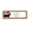 Christmas Dachshund Return Address Label