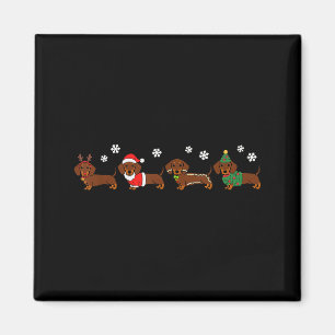 Christmas Dachshund Santa Hat Dog Lover Dog Mom Do Magnet