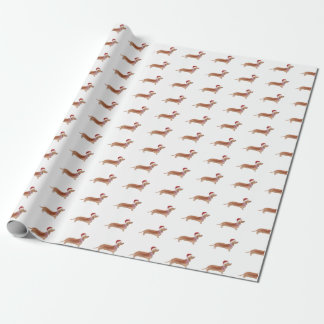 Christmas Dachshund Sausage Dog wrapping paper