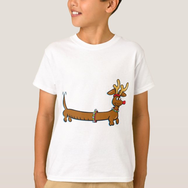 Christmas Dachshund T-Shirt (Front)