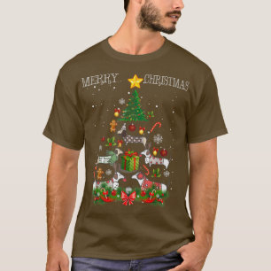 Christmas Dachshund Tree Matching Pyjamas Xmas Dog T-Shirt