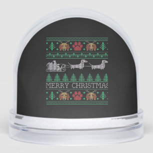 Christmas Dachshund Wiener Dog Dachshund Ugly Chri Snowglobe