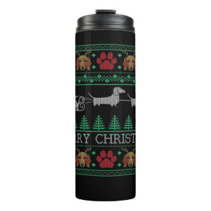 Christmas Dachshund Wiener Dog Dachshund Ugly Chri Thermal Tumbler