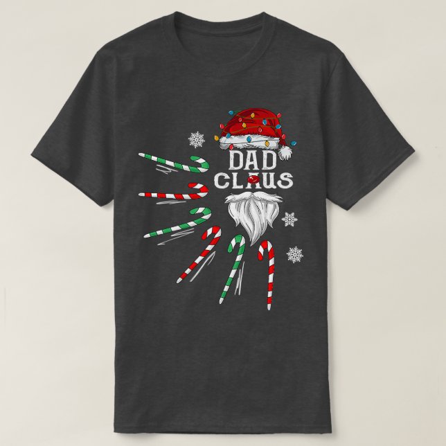 Christmas Dad Claus Dad Beard Candy T-Shirt (Design Front)