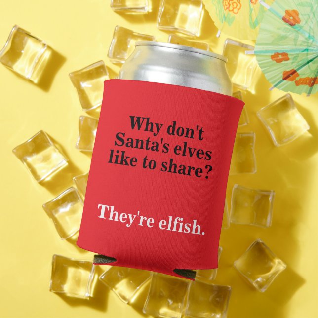 Christmas Dad Joke Design Can Cooler (In Situ Summer)