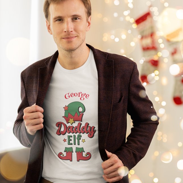 Christmas Daddy Elf customized men's t-shirt (Christmas Daddy Elf customized men's t-shirt)