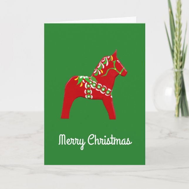 Christmas Dala Horse Card (Front)