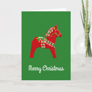 Christmas Dala Horse Card