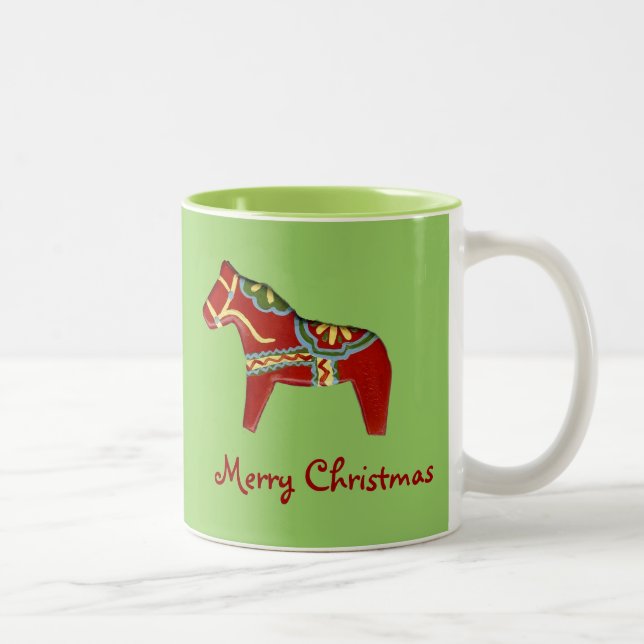 Christmas  Dala Horse Mug (Right)