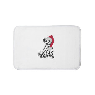 Christmas Dalmatian Bath Mat