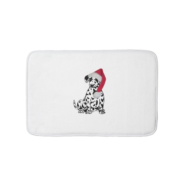 Christmas Dalmatian Bath Mat (Front)