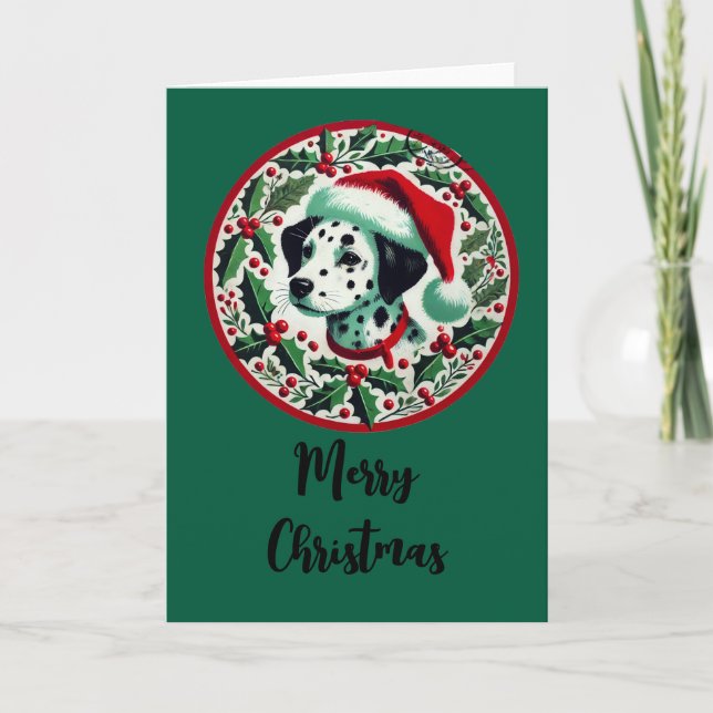 Christmas Dalmatian                                Card (Front)