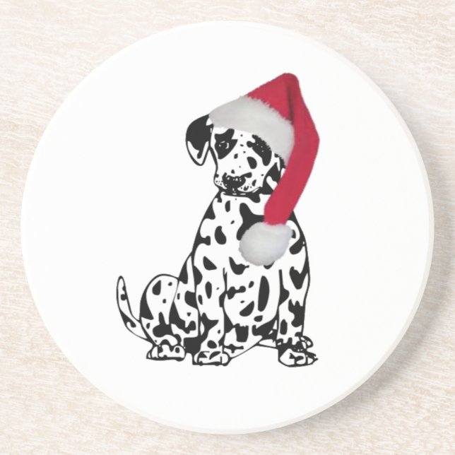 Christmas Dalmatian Coaster (Front)