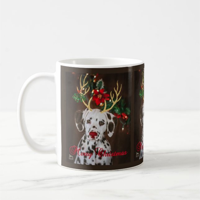 Christmas Dalmatian Coffee Mug (Left)
