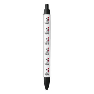 Christmas Dalmatian Dog Black Ink Pen