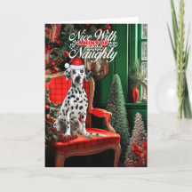 Christmas Dalmatian Dog Naughty or Nice