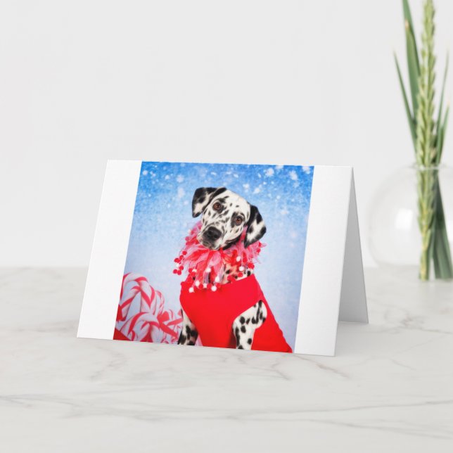 Christmas Dalmatian Holiday Card (Front)