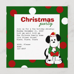 Christmas Dalmatian Invitation