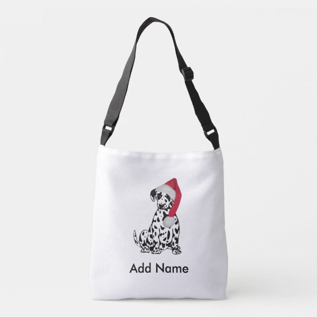 Christmas Dalmatian Personalised Crossbody Bag (Back)