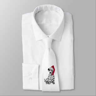 Christmas Dalmatian Personalised Tie