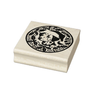 Christmas Dalmatian Rubber Stamp