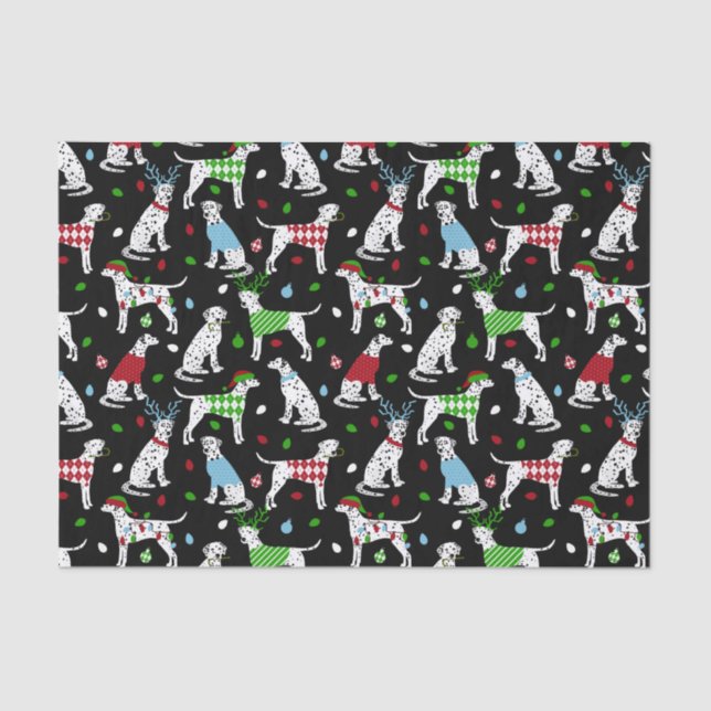 Christmas Dalmatian Tissue Paper (Front)