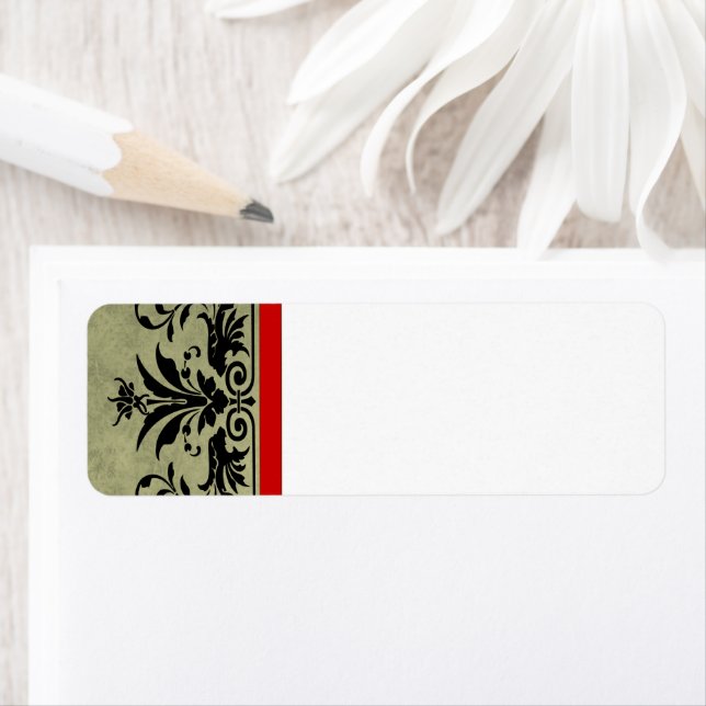 Christmas Damask  Address Labels - (Insitu)
