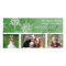 Christmas Damask Snowflake - Bright Green Card