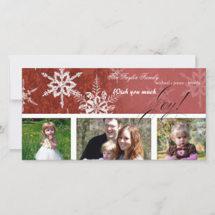 Christmas Damask Snowflake - Card