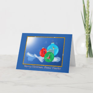 Christmas, Dance Teacher, Ballerina Holiday Card