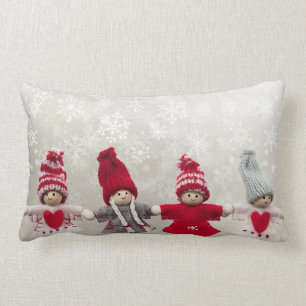 Christmas Dancing angels throw pillow