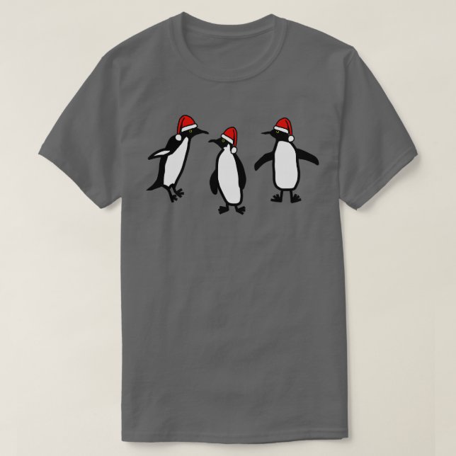 Christmas Dancing Penguins T-Shirt (Design Front)