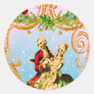 Christmas Danse de Noel Envelope Seals or Stickers