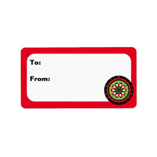 Christmas Dartboard Label