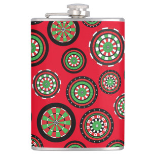 Christmas Dartboards Hip Flask