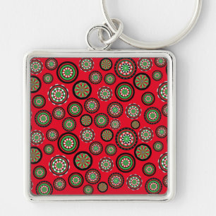 Christmas Dartboards Key Ring
