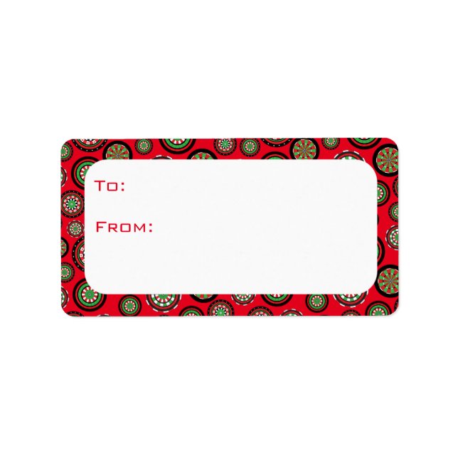 Christmas Dartboards Label (Front)