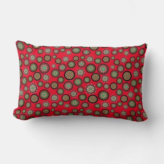 Christmas Dartboards Lumbar Cushion (Front)