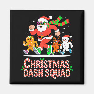 Christmas Dash Squad Running Runner Marathon Team  Magnet